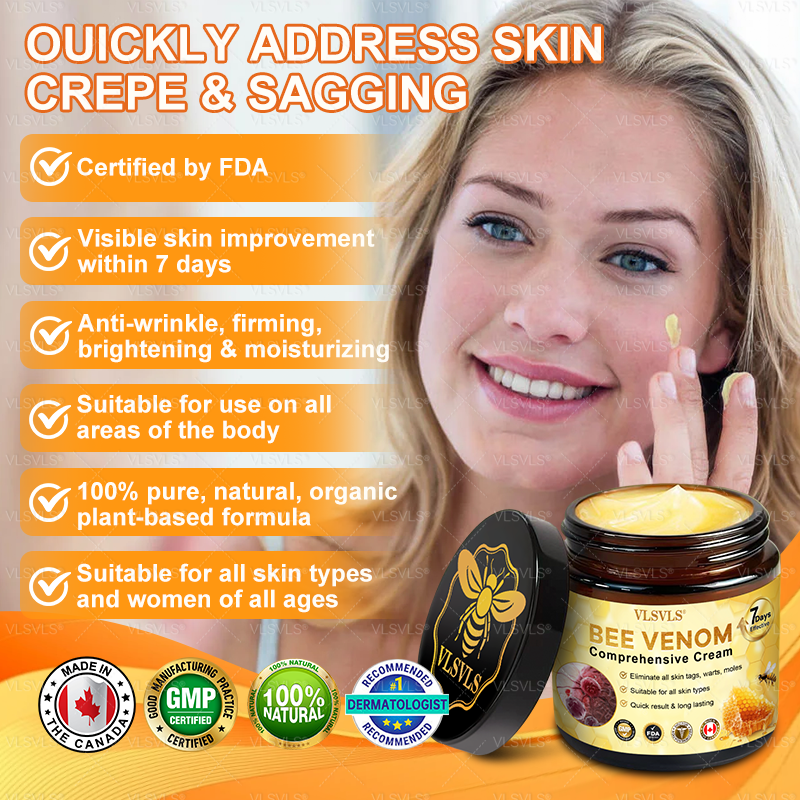 VLSVLS® Bee Venom Comprehensive Cream  🇨🇦🇨🇦LAST DAY 80% OFF🌟 (Sagging Skin, Fine Lines, Loss of Firmness, Flat Bust, Drooping Hips, and More)